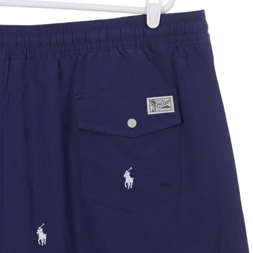 NWOT Polo Ralph Lauren Traveler Swim Trunks 4XLT Blue Pony Pockets Lined Shorts